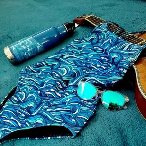 ♻️ Psychedelic Wave Life One-Piece Swim Suit